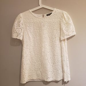 Express White Lace Top